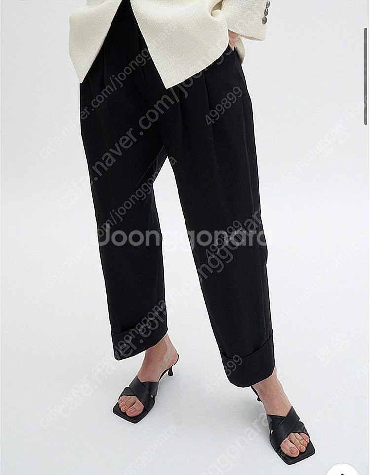 orr 오르 파인 코튼 배기 팬츠 여성 배기 바지--0