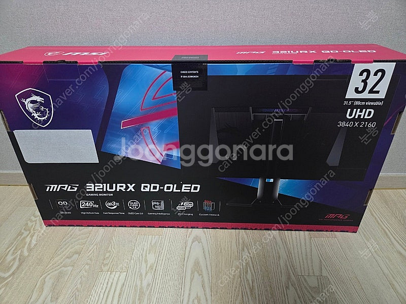 MSI MAG 321URX QD-OLED 모니터 무결점--0