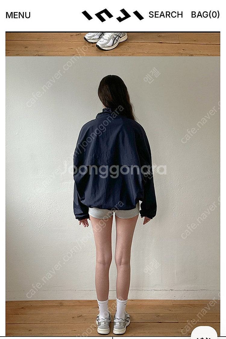 인지액티브 나일론 윈드브레이커 네이비--3
