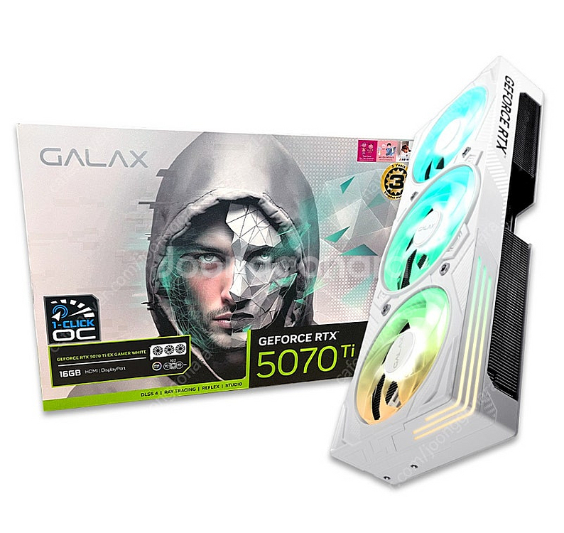 GALAX RTX 5070 Ti 화이트 풀박스--3