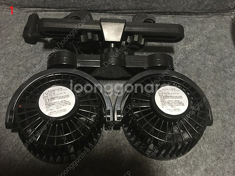 대일 헤드레스트형 트윈카팬/카선풍기 DC12V 2셋트--2
