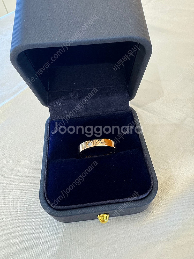 까르띠에 드 까르띠에 웨딩 밴드 링 57호 핑크골드--0