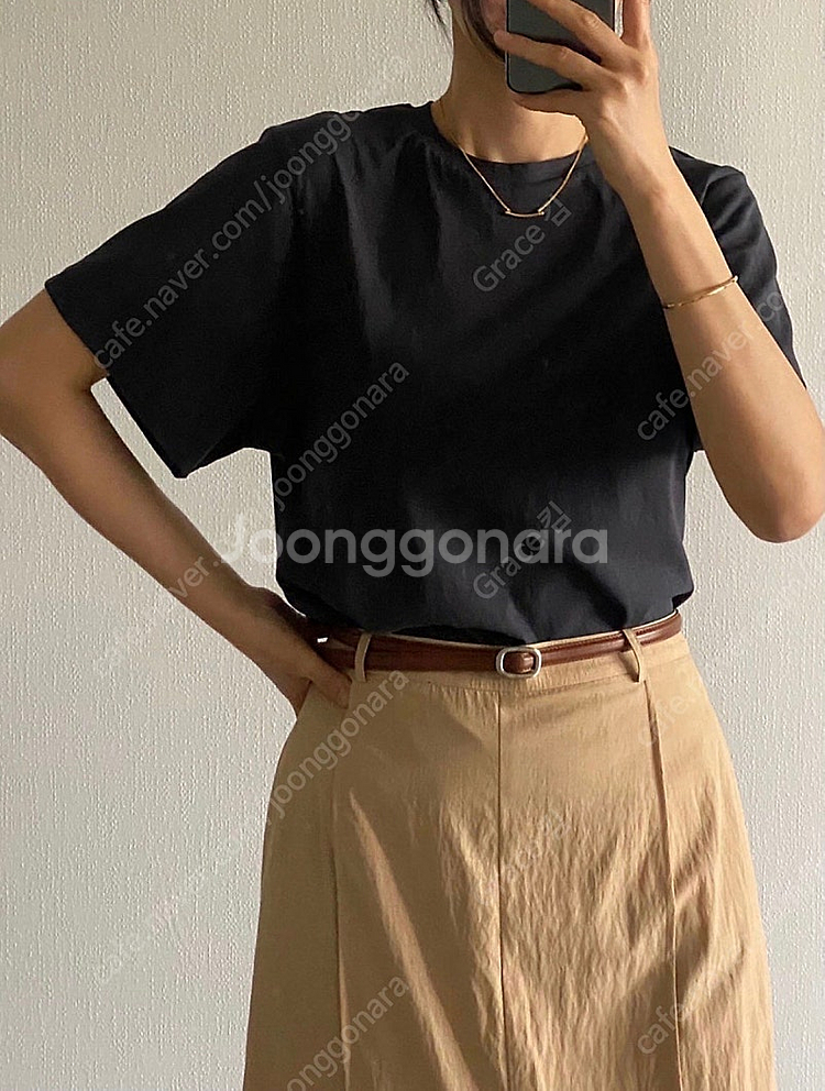 르헤 lehye 뉴 오가닉 코튼티 (그레이블루, 차콜)--2