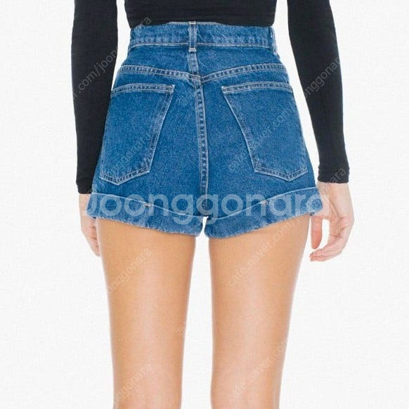 아메리칸어패럴 데님 쇼츠 진청 25 새상품--1