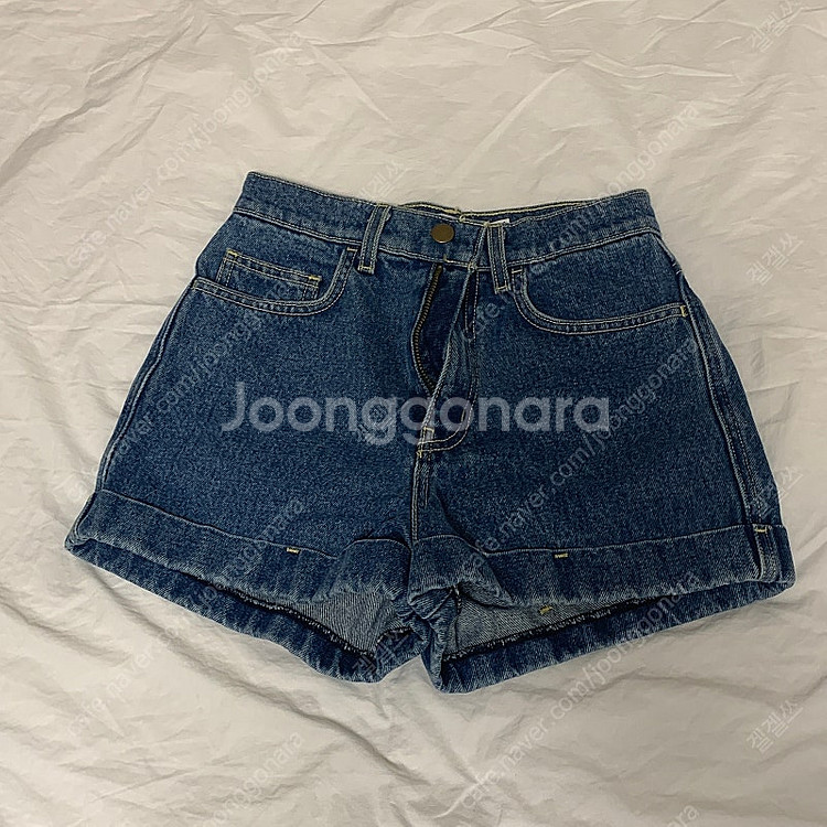 아메리칸어패럴 데님 쇼츠 진청 25 새상품--2