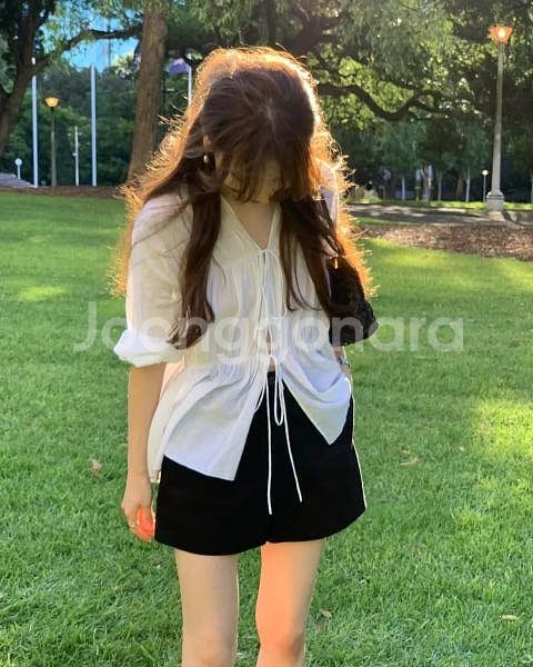 새상품) 온스 플리 블라우스(니드오브, 뮤렛)--0