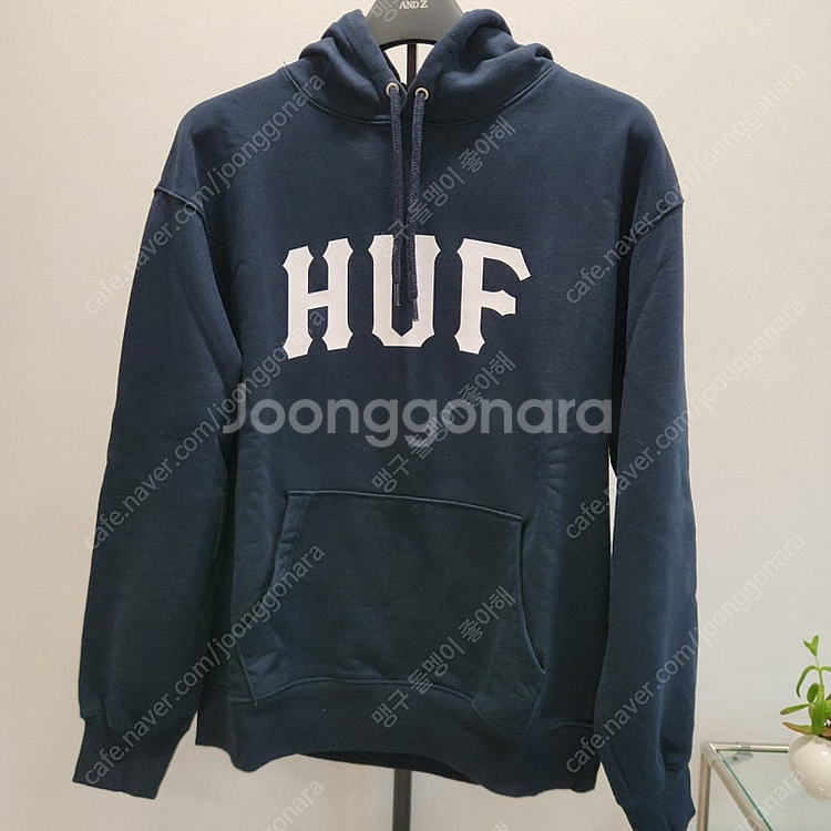 허프 아치 로고 후드티 네이비--0