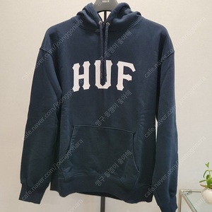 허프 아치 로고 후드티 네이비