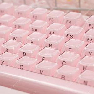 크리스탈 측각 반투명 pc 키보드 키캡 핑크