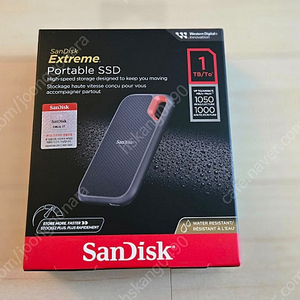Sandisk Extreme SSD 1tb e61 read1050/write1000 하드 판매합니다. 미개봉