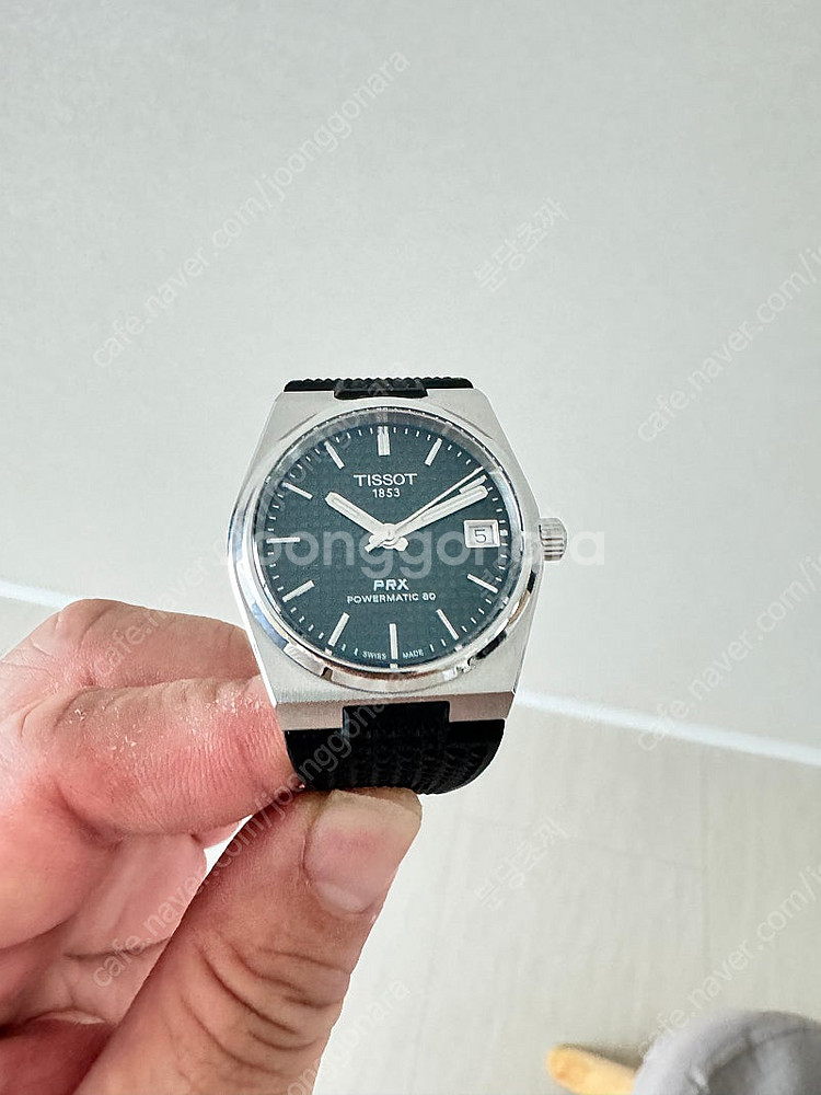 티쏘 PRX 36mm 녹판 오토메틱 7월 구매제품 판매...--0