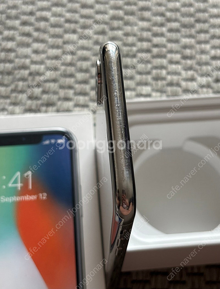 iphone x 10 텐 256기가 실버 아이폰--6