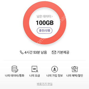 SKT 데이터 2기가 팝니다