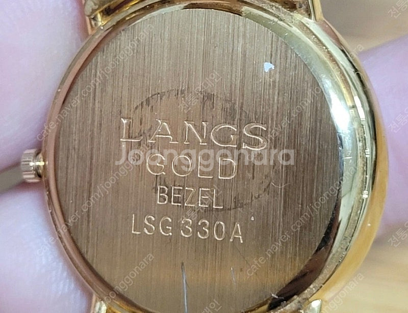 LANGS 18K 금장 시계--3
