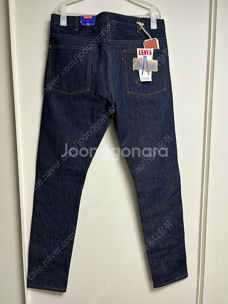 리바이스 LEVI'S LVC 606 1965년 모델 인디고 리지드 슈퍼슬림 미국산 (34 X 34) 새상품--1