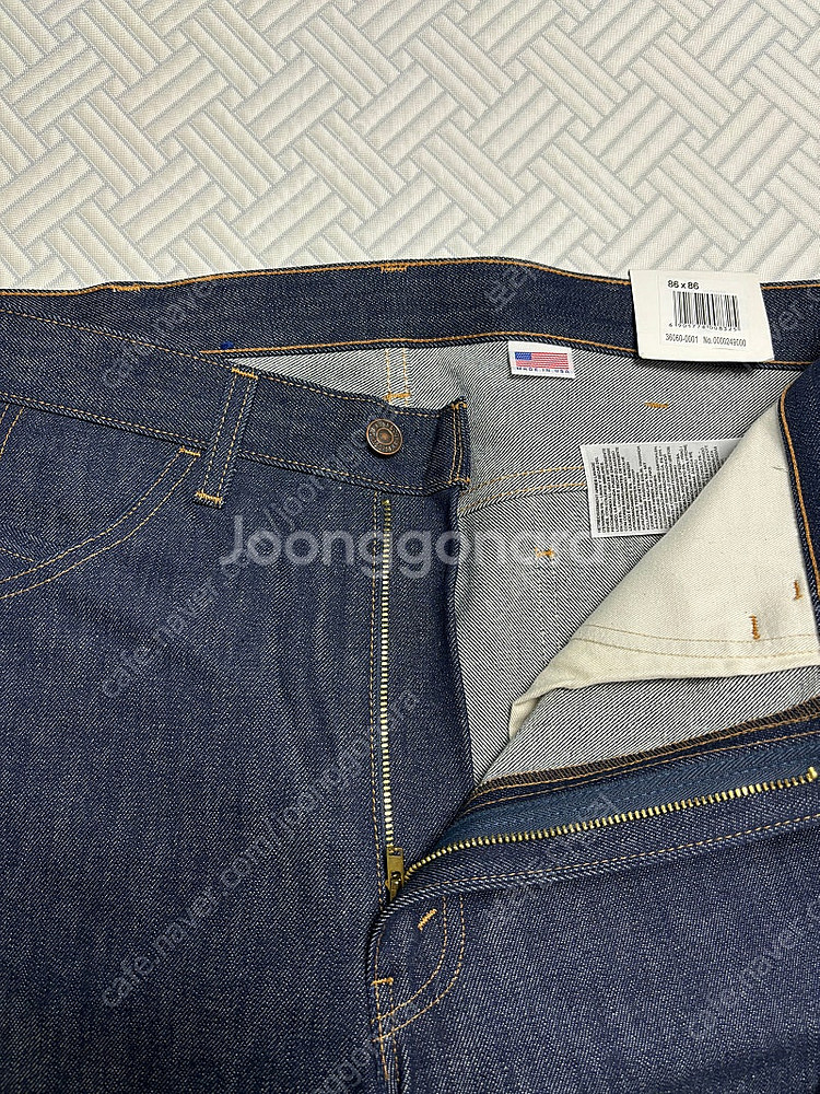 리바이스 LEVI'S LVC 606 1965년 모델 인디고 리지드 슈퍼슬림 미국산 (34 X 34) 새상품--2