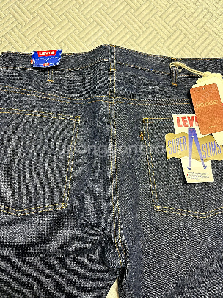 리바이스 LEVI'S LVC 606 1965년 모델 인디고 리지드 슈퍼슬림 미국산 (34 X 34) 새상품--3