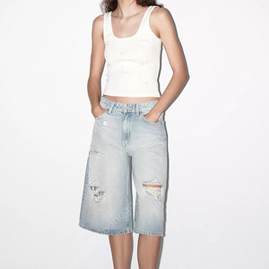 zara 자라 레이스 스트라스 진주 티셔츠 새상품