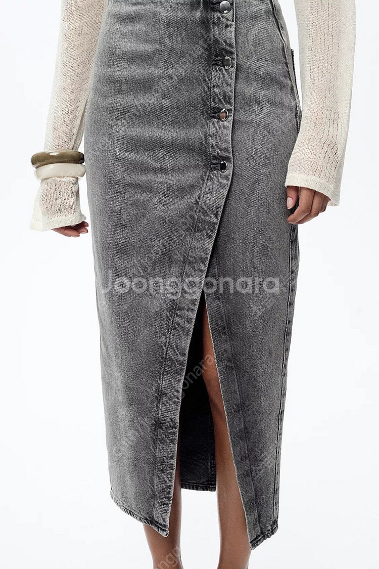 zara 자라 Z1975 크로스 데님 미디 스커트 새상...--2