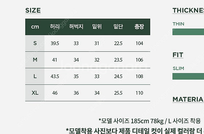매너그램 투플리츠, 원플리츠 테이퍼드핏 데님 L--5