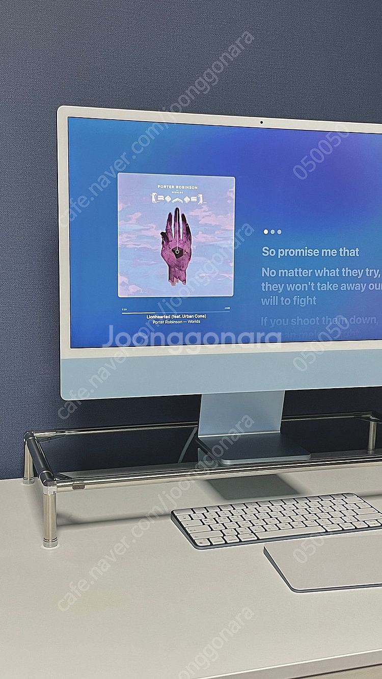 애플 Apple M1 아이맥 블루 24인치 중급형 풀박--0