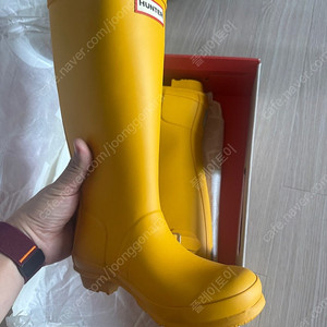 헌터 키즈 롱 레인부츠 옐로 190mm 새제품 (3.8만)