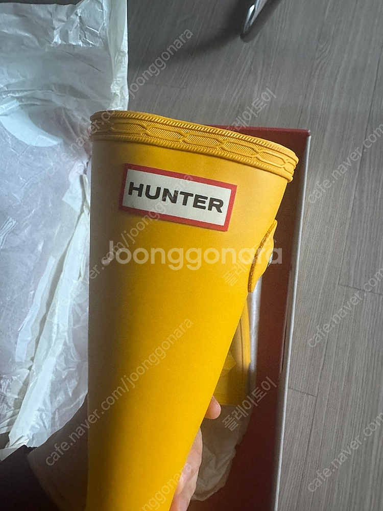 헌터 키즈 롱 레인부츠 옐로 190mm 새제품 (3.8...--3