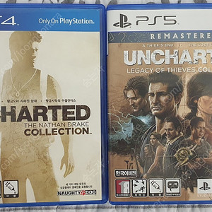PS4 언차티드: 네이선 드레이크 컬렉션, PS5 언차티드: 레거시 오브 시브즈 컬렉션 팝니다.
