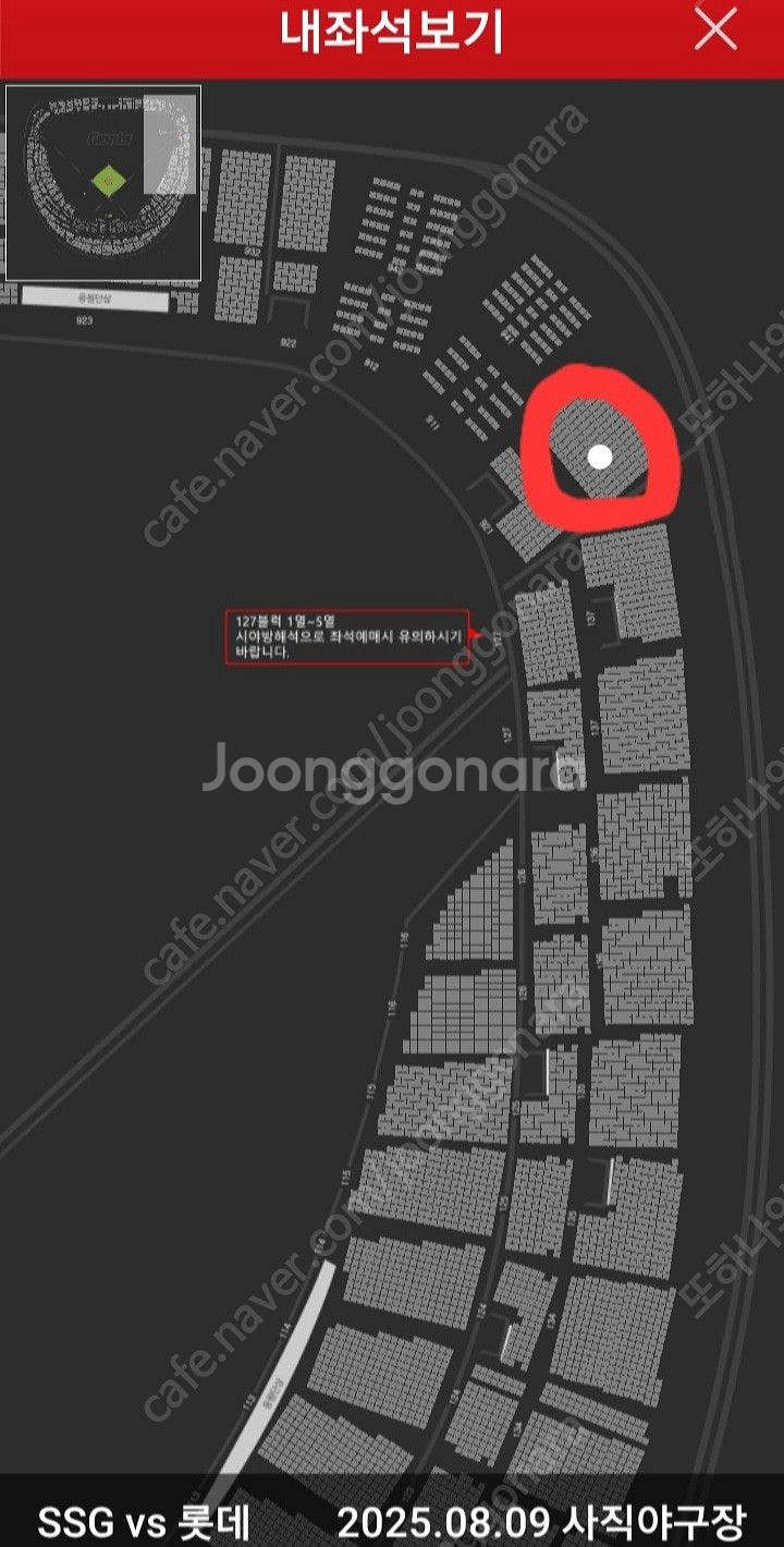 롯데 8/9일(토) ㅡ 1루 외야석 2연석 [롯데자이언...--0