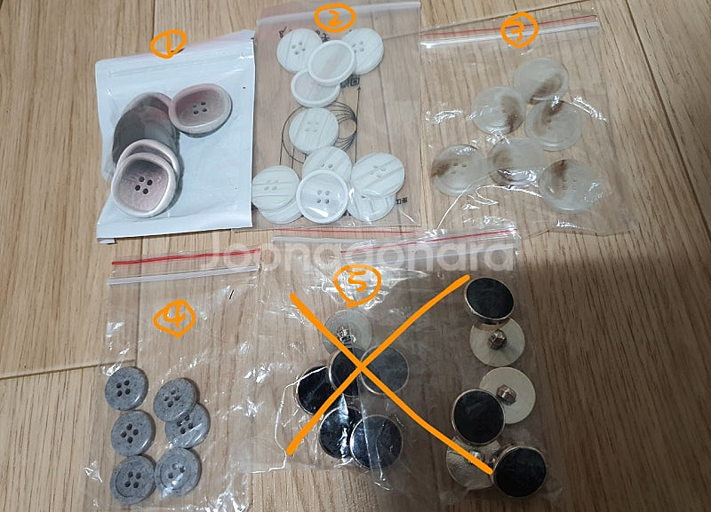 뜨개질 도구 대바늘 코바늘, 마커핀, 돗바늘, 단추 등...--5