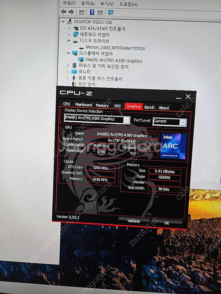 i5 11400f + 인텔 a380 / 램32 ssd1...--1