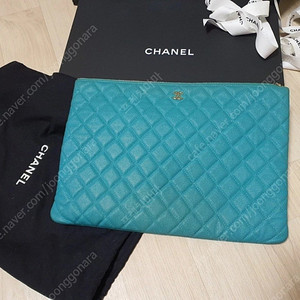 샤넬 클러치 캐비어민트 라지
