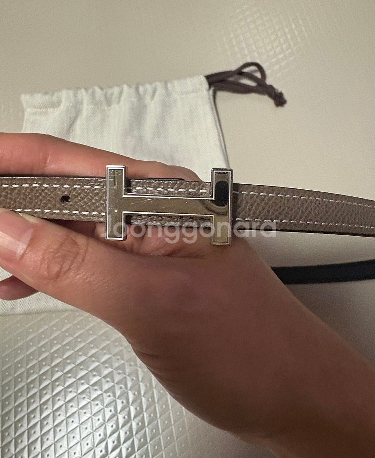에르메스H미니양면벨트--2