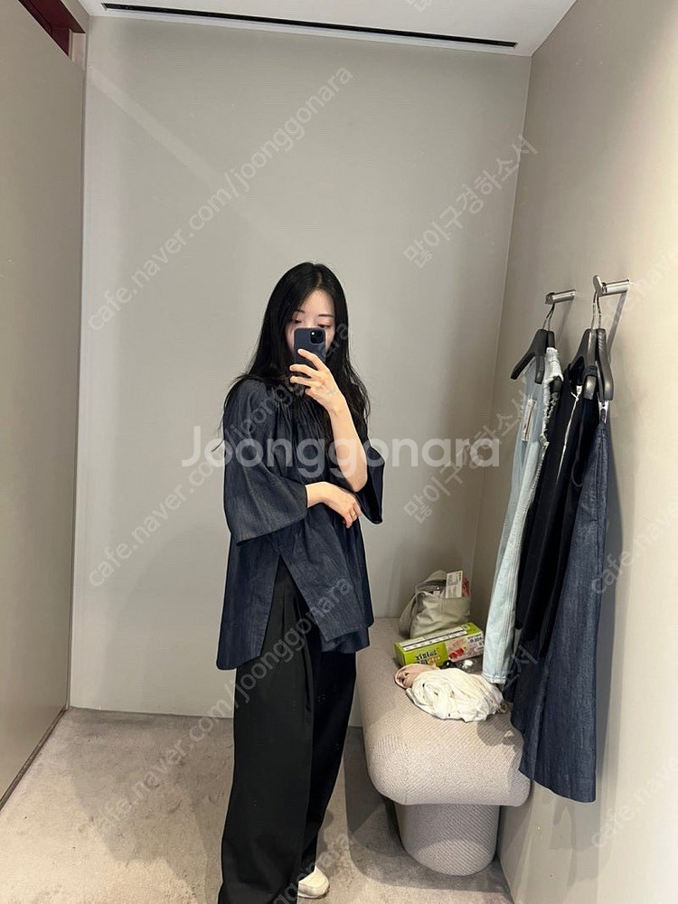 70%할인 cos코스 택 새옷 데님 블라우스ㅡ🩵🤍--6