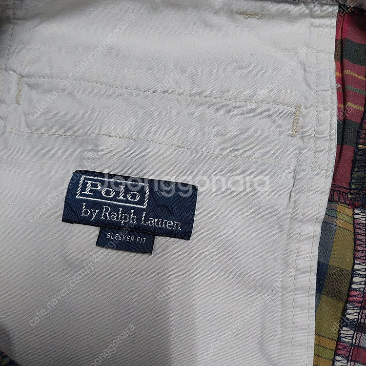 폴로 마드라스 체크 패치워크 반바지 36 팝니다/ 쇼츠...--4