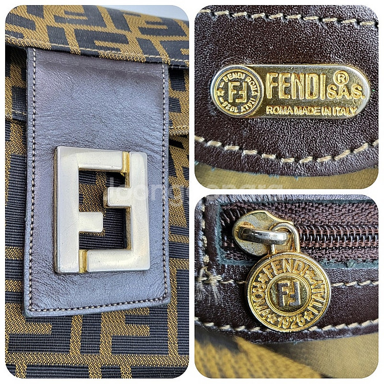 정품 빈티지 FENDI 펜디 FF주카 숄더백--8