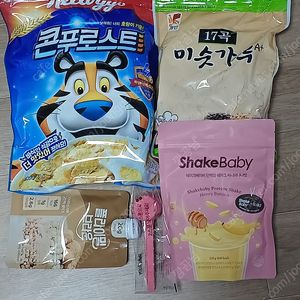 쉐이크베이비 단백질쉐이크 허니바나나맛 켈로그 콘푸로스트 뚜레반 미숫가루 플라이밀 미숫가루맛 호두 캐슈넛 피칸정과 오뚜기쨈 리고 땅콩버터 일괄판매