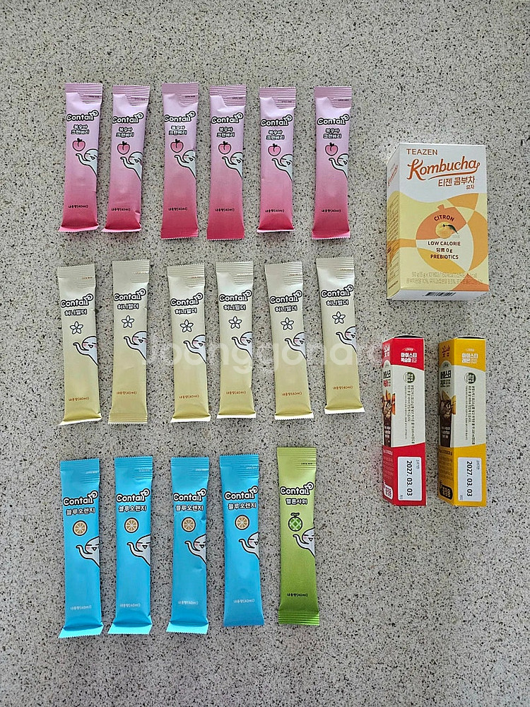 콤부차 + 콘테일 + 아이스티--0