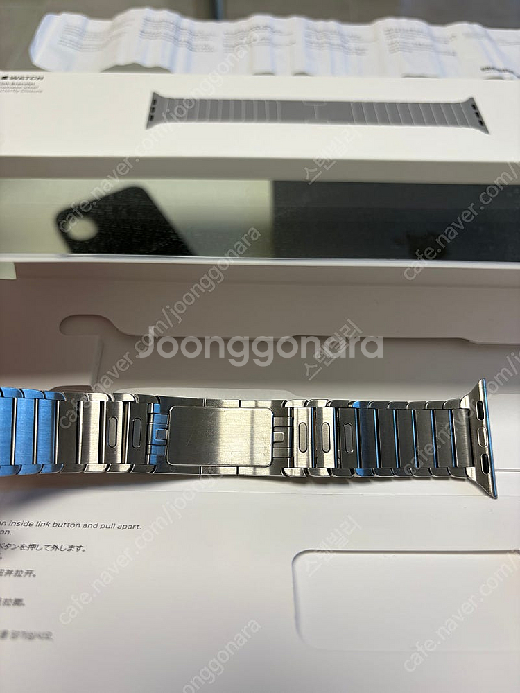 애플워치 38/40/41/42 정품 링크브레이슬릿 실버...--3