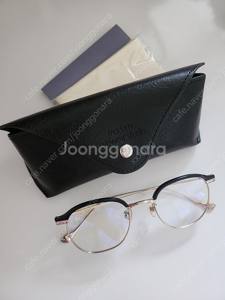 블루라이트 차단 렌즈 고급 하금테 블랙테 골드테 안경+...--0