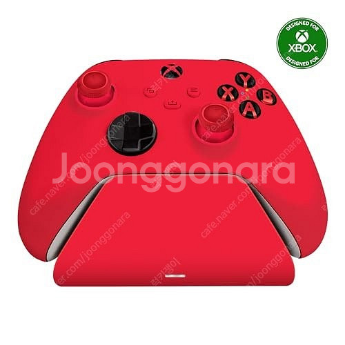 XBOX 4세대 펄스레드 게임패드 + 레이저 충전독 판...--2