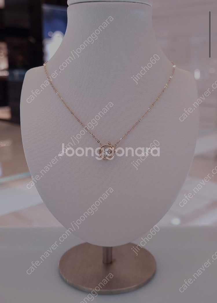 스톤헨지 러브노트 댄싱스톤 목걸이 14k w0003--1