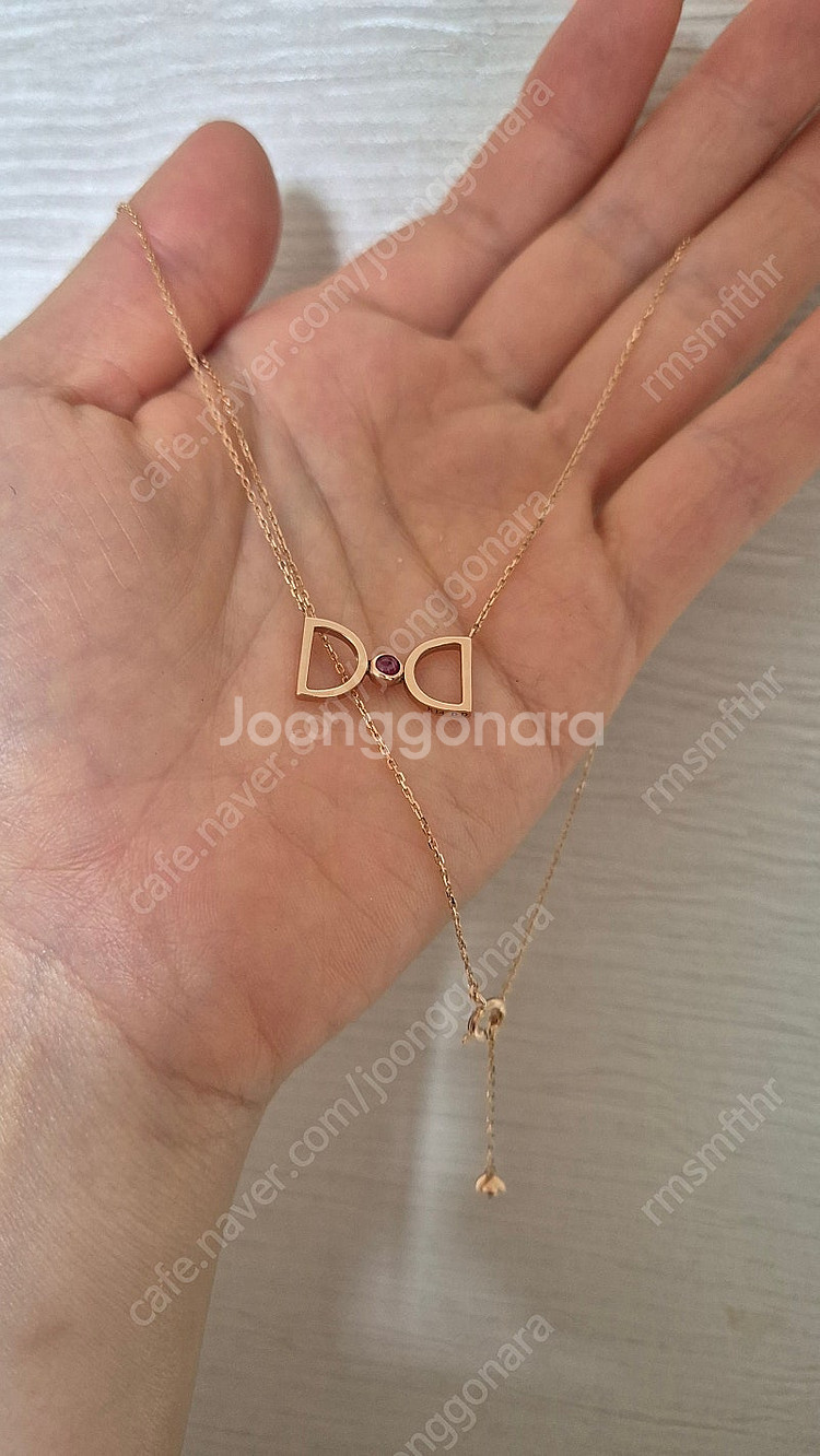 디디에두보 14K 드봉디디 탄생석 목걸이_가넷--0