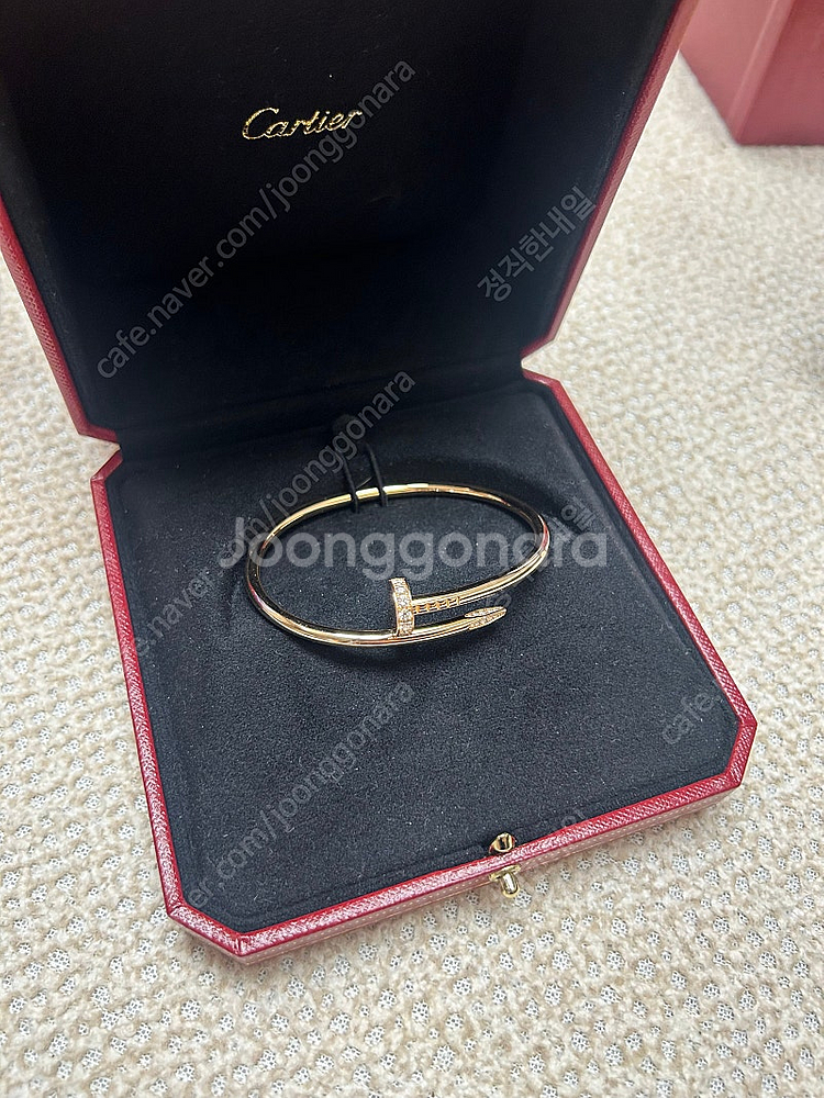 [17호] 까르띠에 저스트앵끌루 팔찌 로즈골드 다이아--1