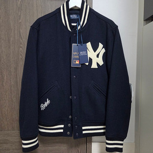 폴로 랄프로렌 x MLB 뉴욕양키스 21FW 울 바시티 자켓 M