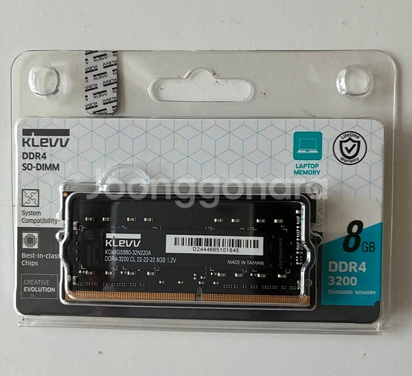 노트북용 메모리 Klevv ddr4 3200 8gb (...--0