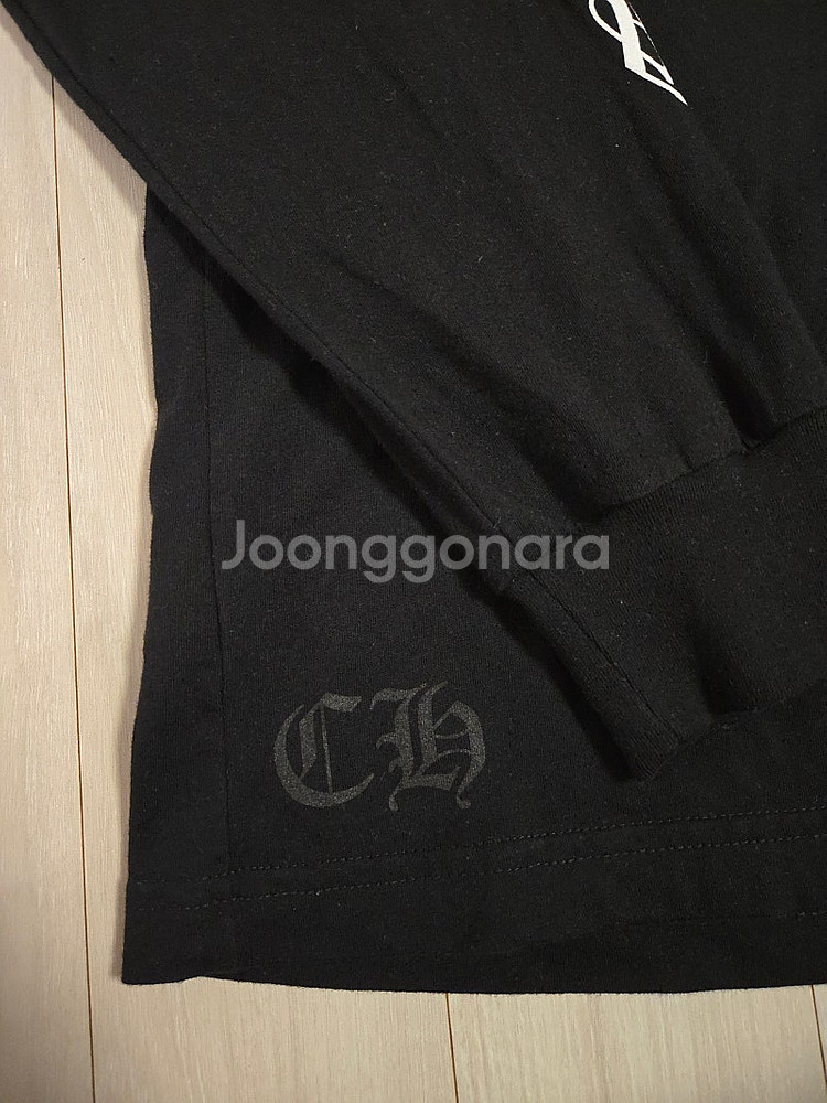 크롬하츠 스크롤 로고 롱슬리브 티셔츠 블랙 XL사이즈 ...--6