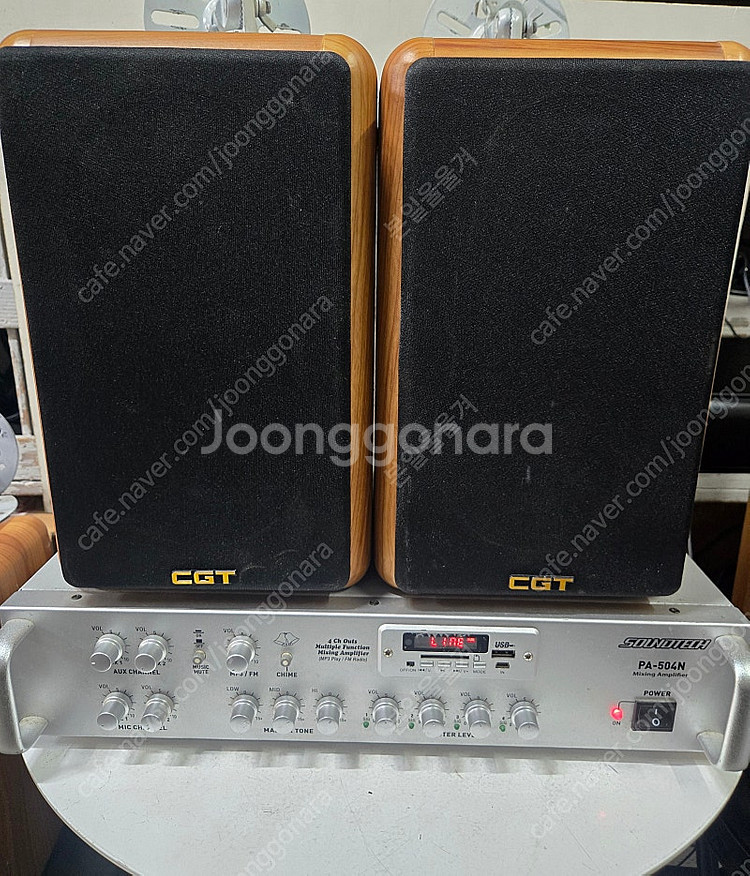 4채널 앰프 pa-504n , h-100 북쉘프 스피커...--0