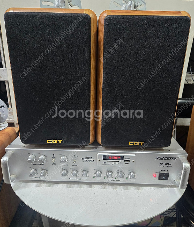 4채널 앰프 pa-504n , h-100 북쉘프 스피커...--3