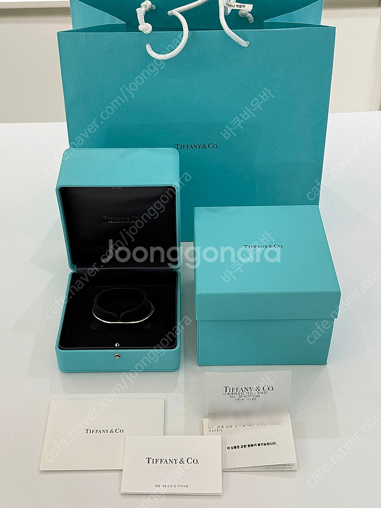 티파니 락팔찌 네오루뱅글 미디움 핑크골드화이트--0